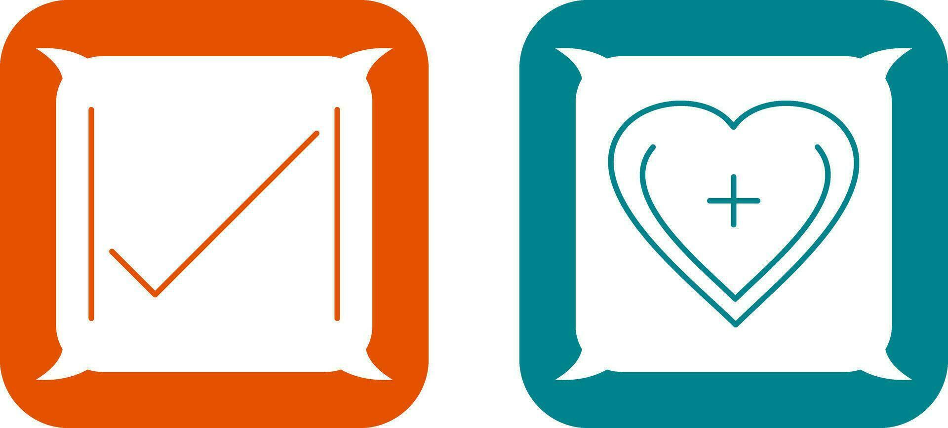 tick and favorite Icon vector