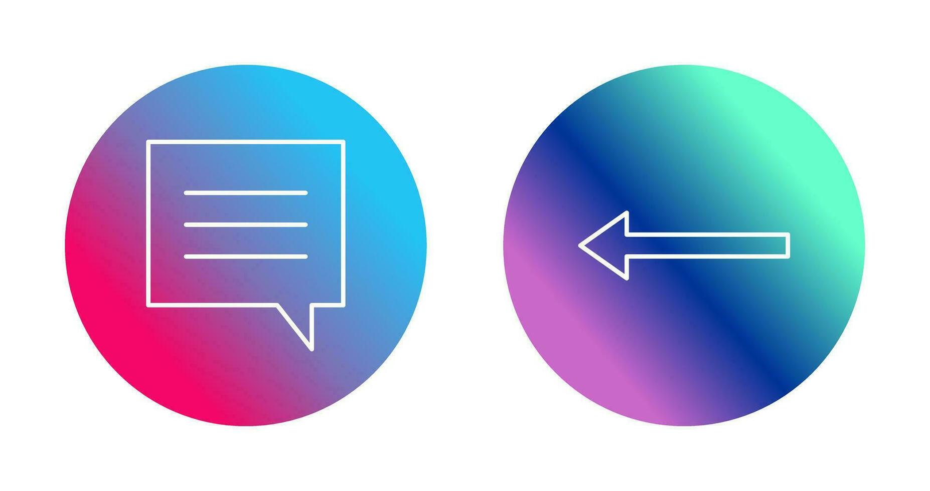 single chat bubble and left arrow Icon vector