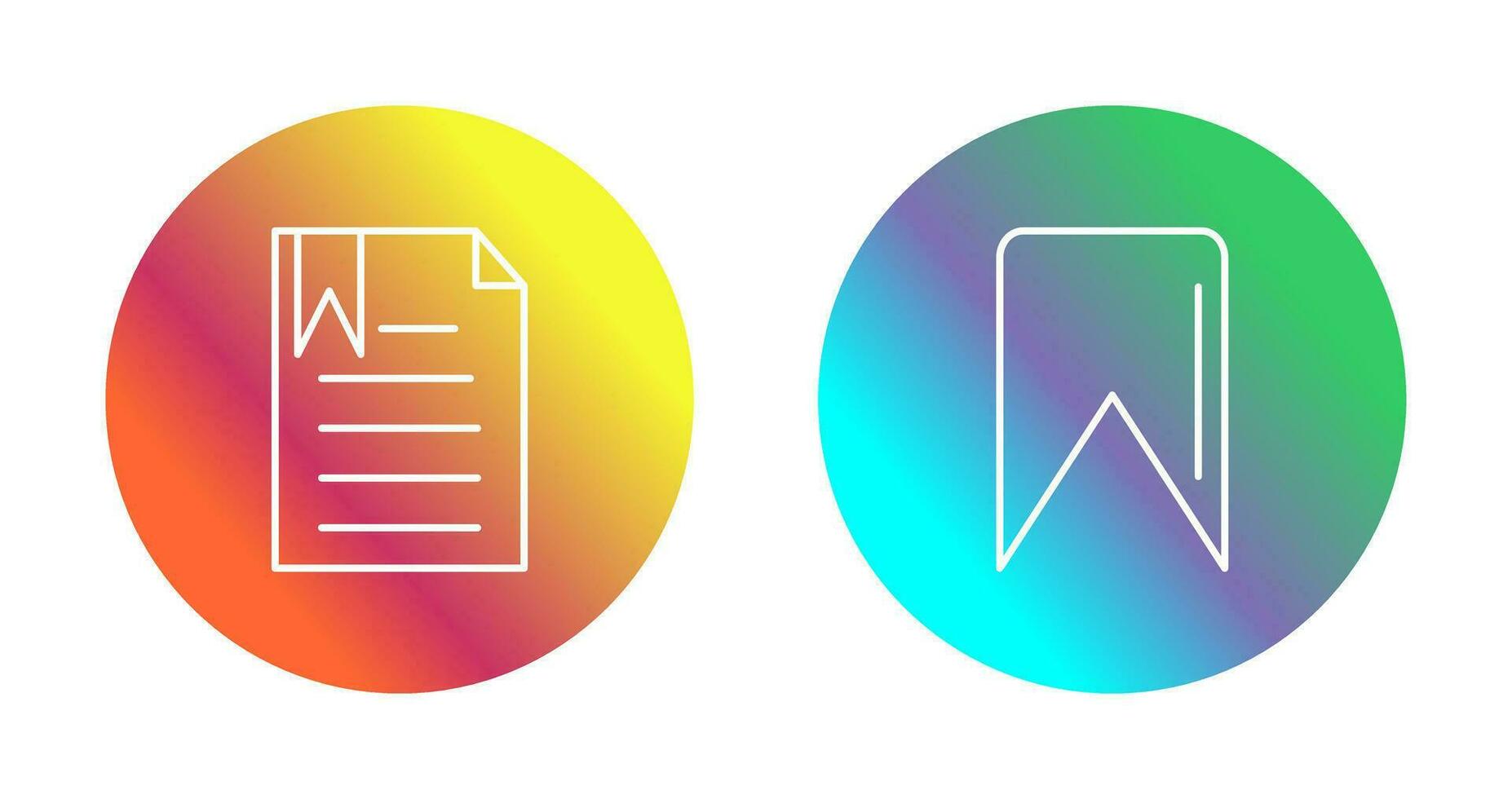 bookmarked document and Bookmark Icon vector