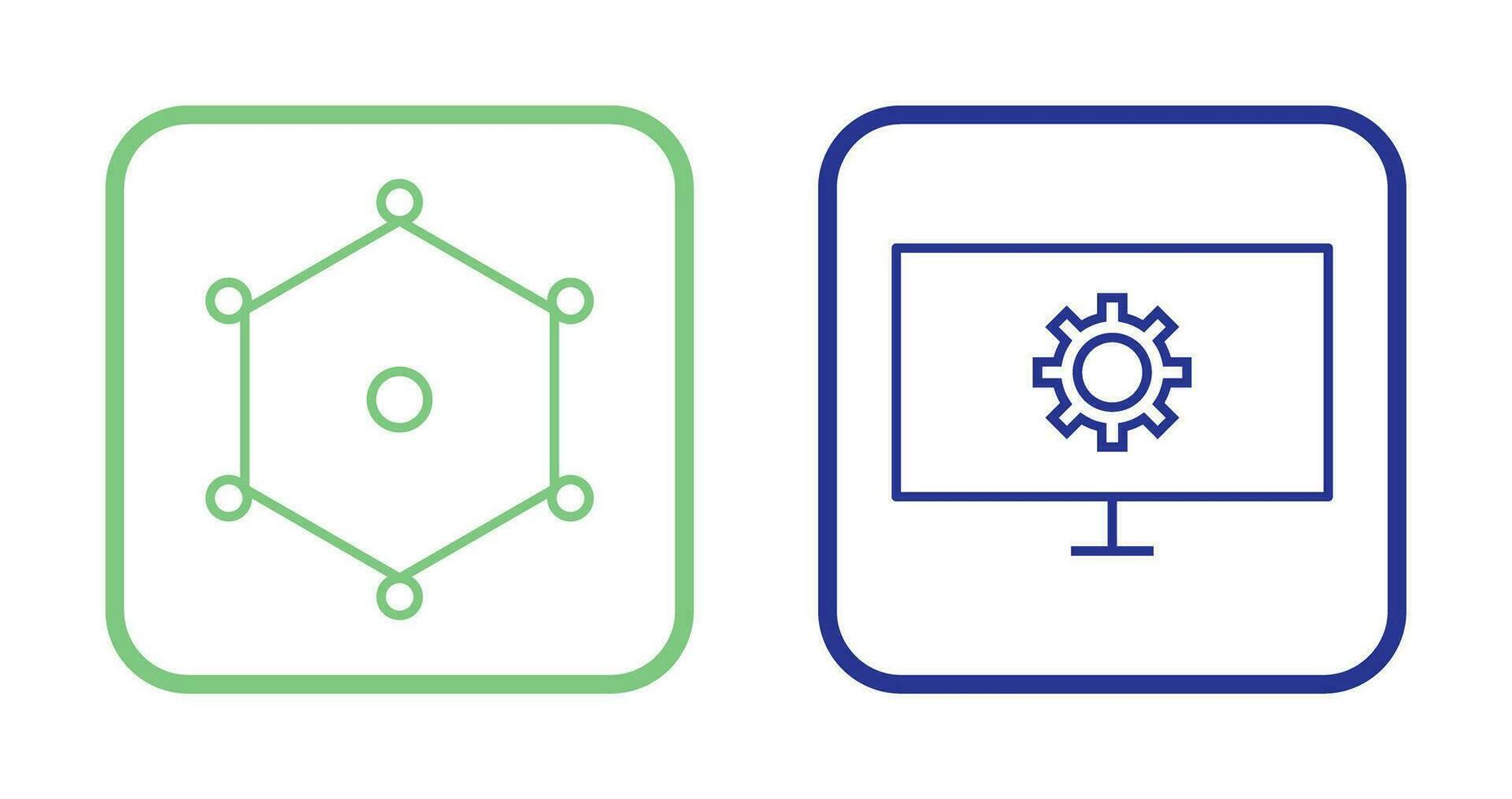 nodes and network setting  Icon vector