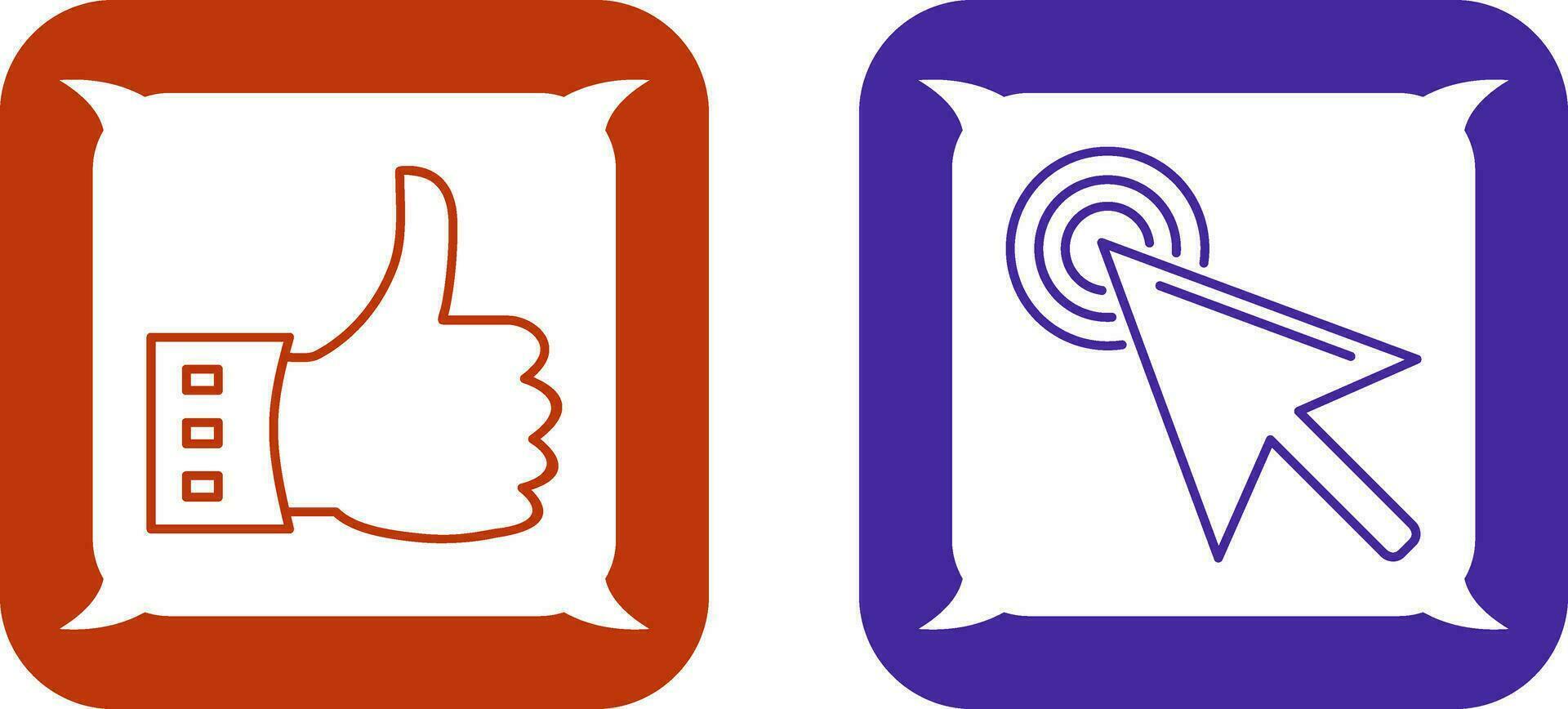 like and click Icon vector