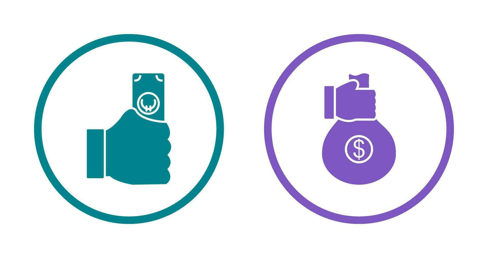 casg and money sharing  Icon vector