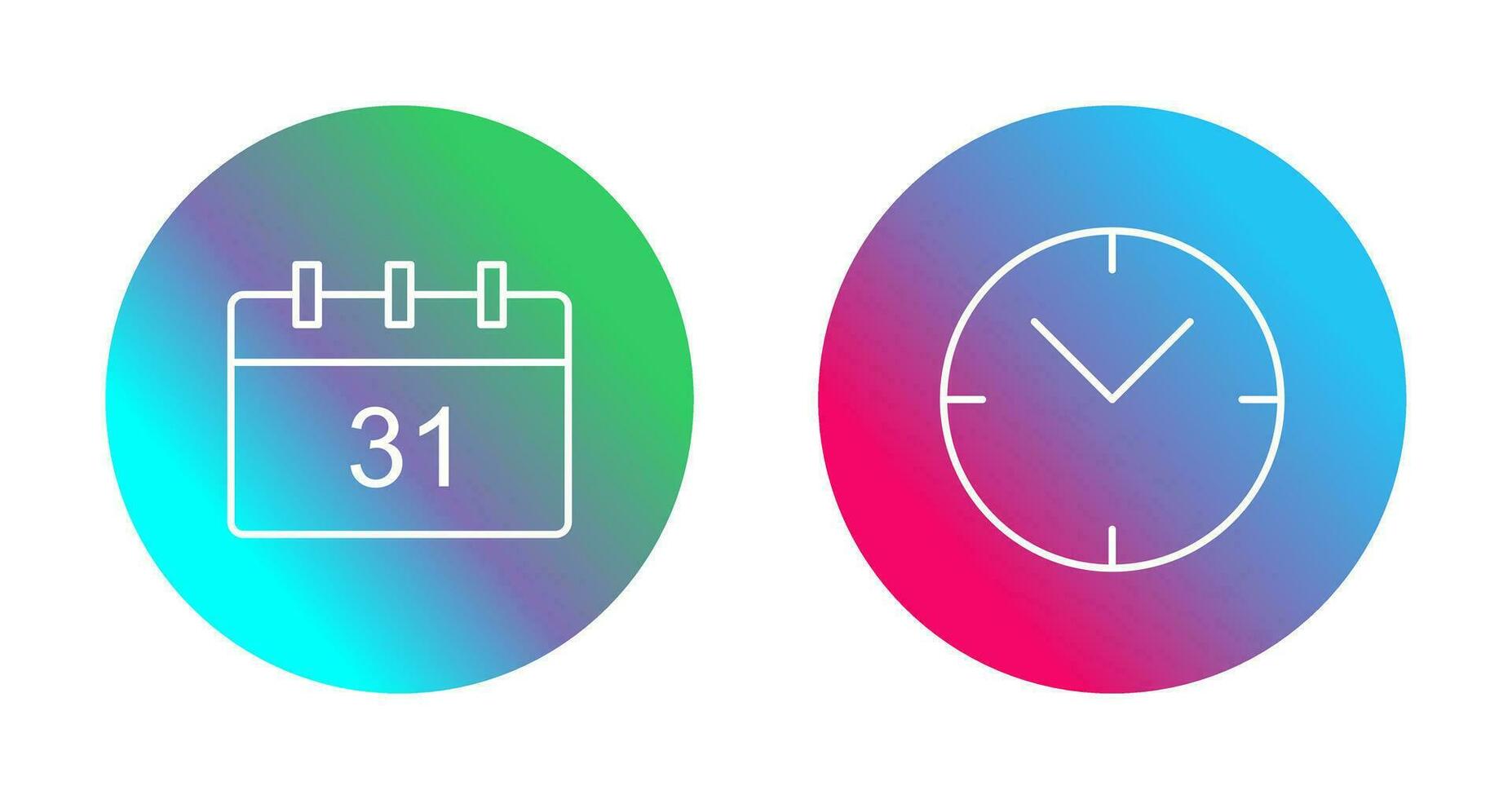 calendar and clock Icon vector