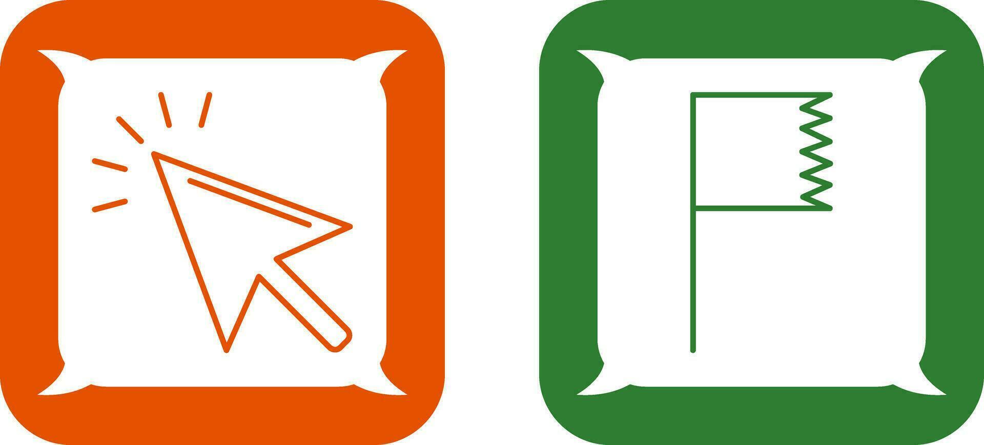 mouse and flag Icon vector