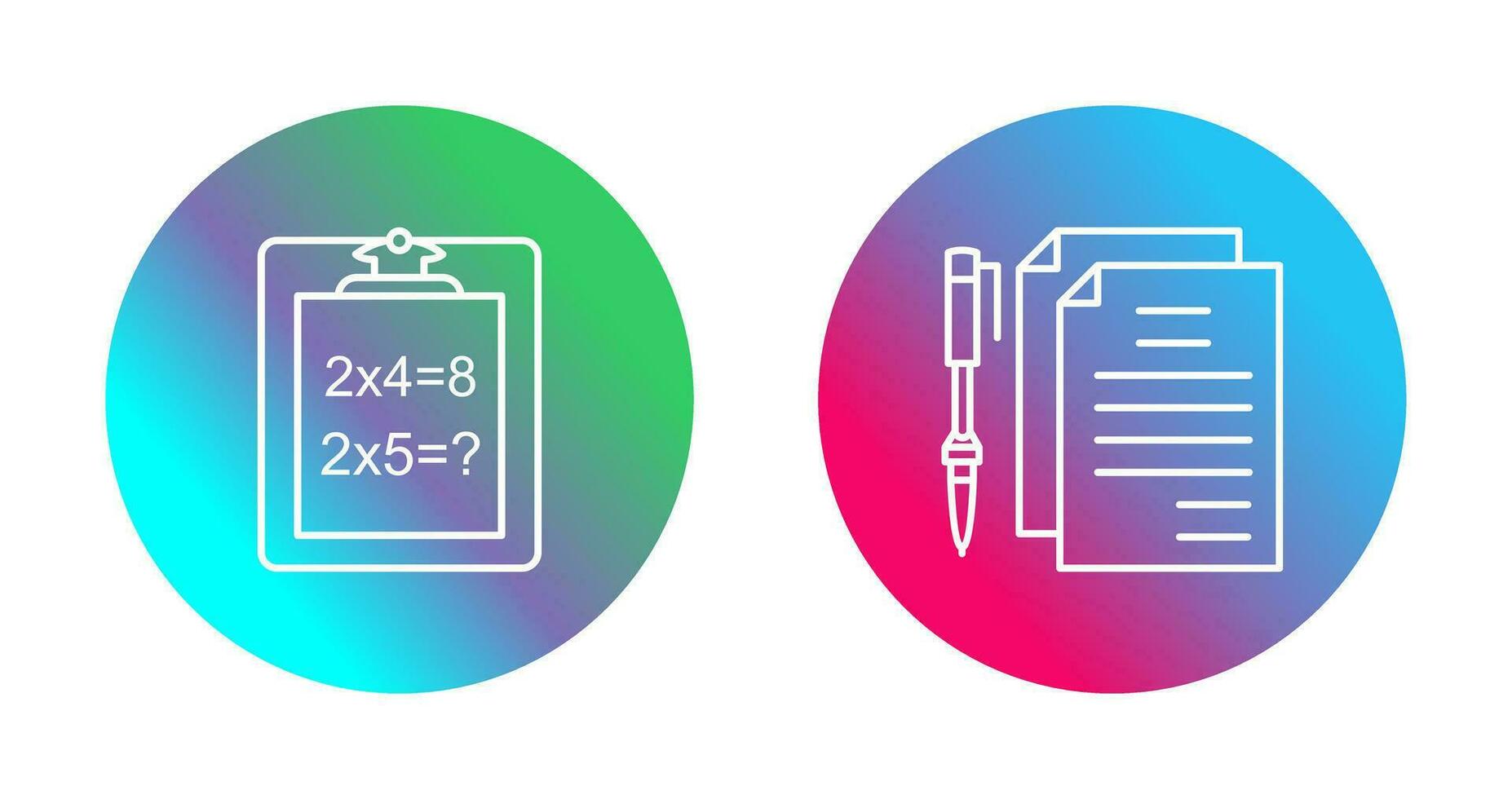 Solving Question and Document and Pen Icon vector
