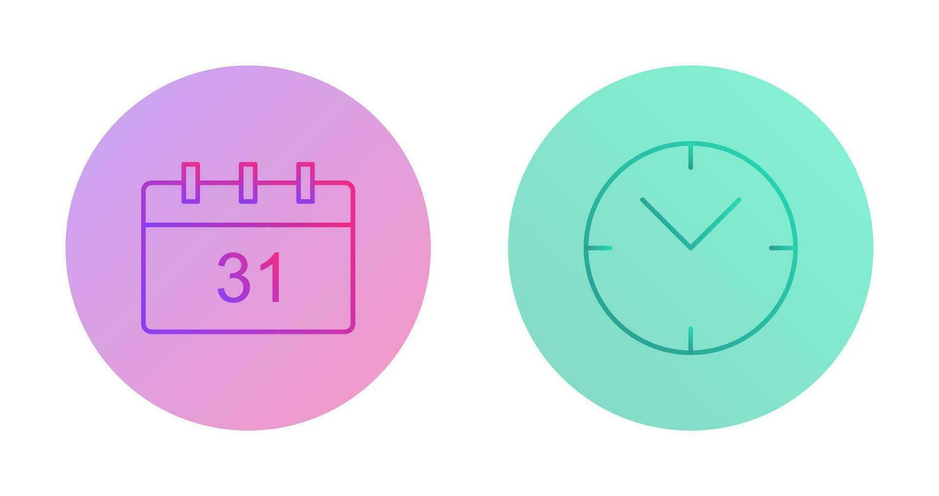 calendar and clock Icon vector
