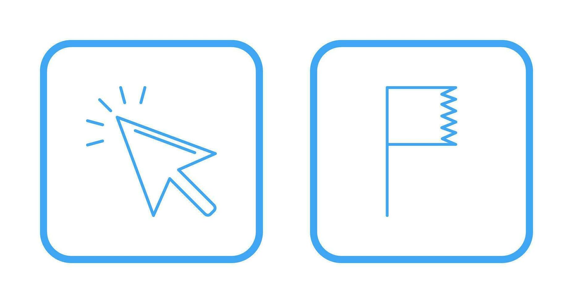 mouse and flag Icon vector