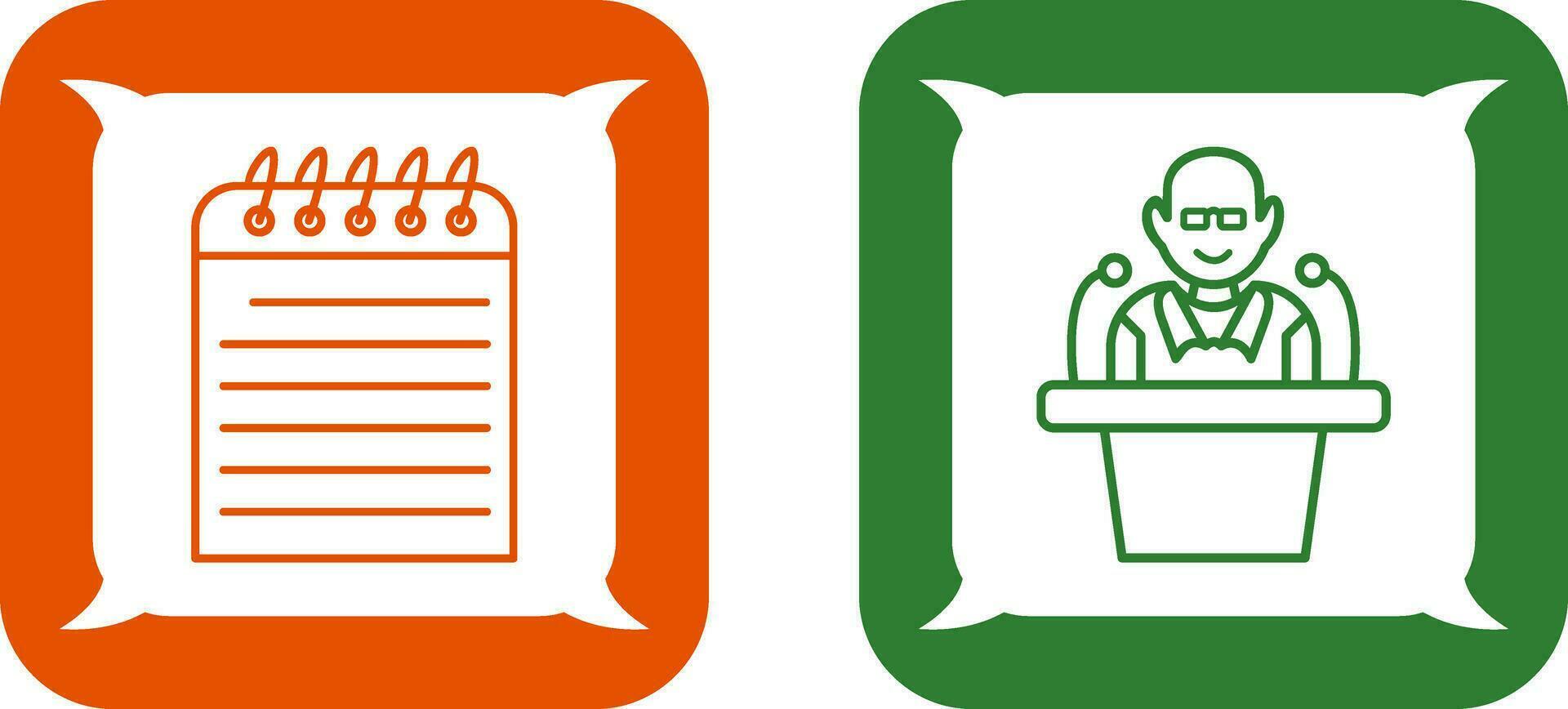 Note and Lecture Icon vector