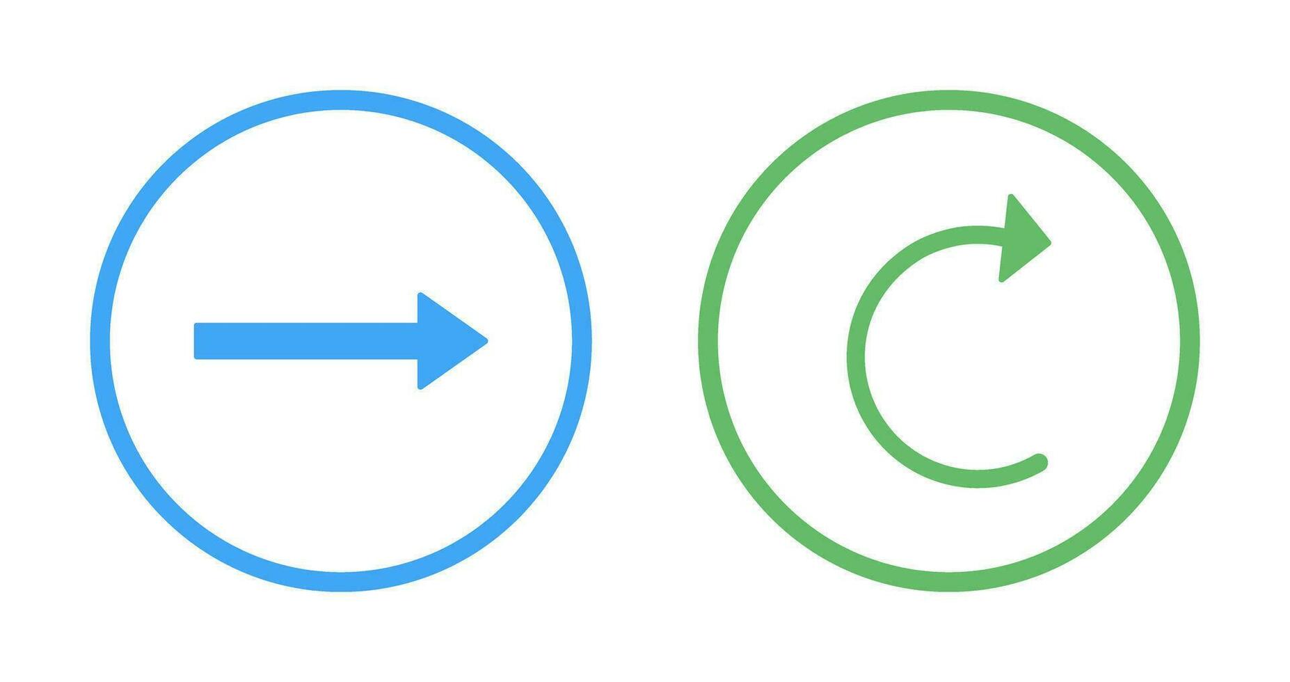 right arrow and reload Icon vector