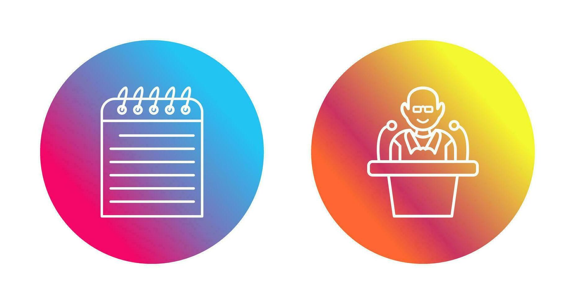 Note and Lecture Icon vector