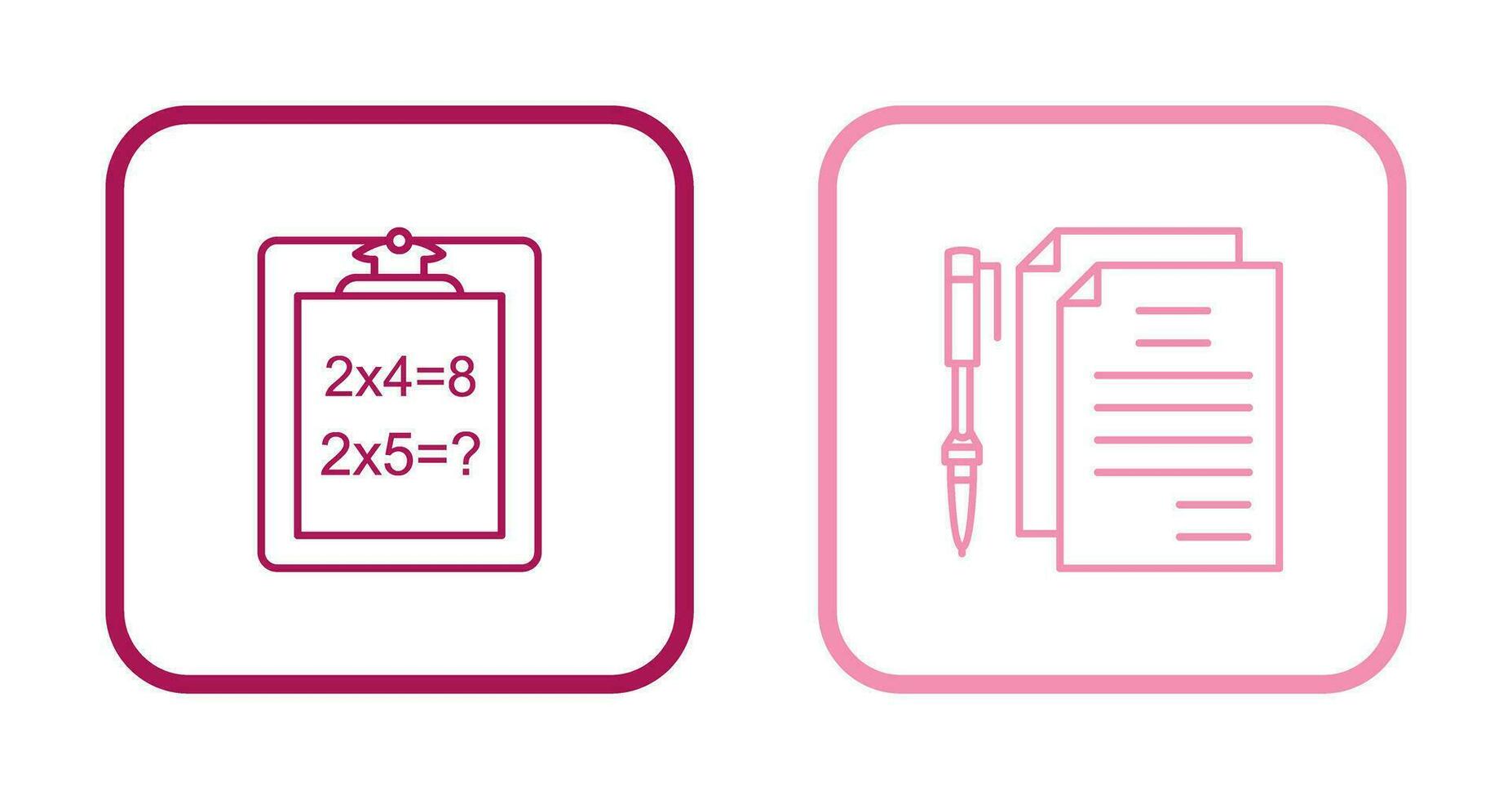 Solving Question and Document and Pen Icon vector