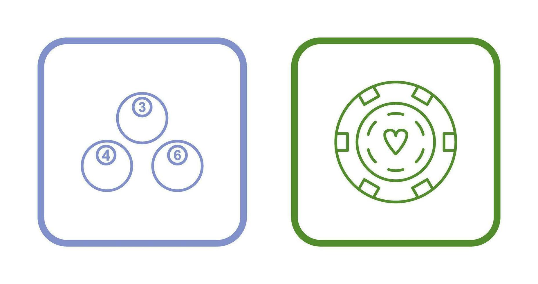 Snooker Balls and Poker Chips Icon vector