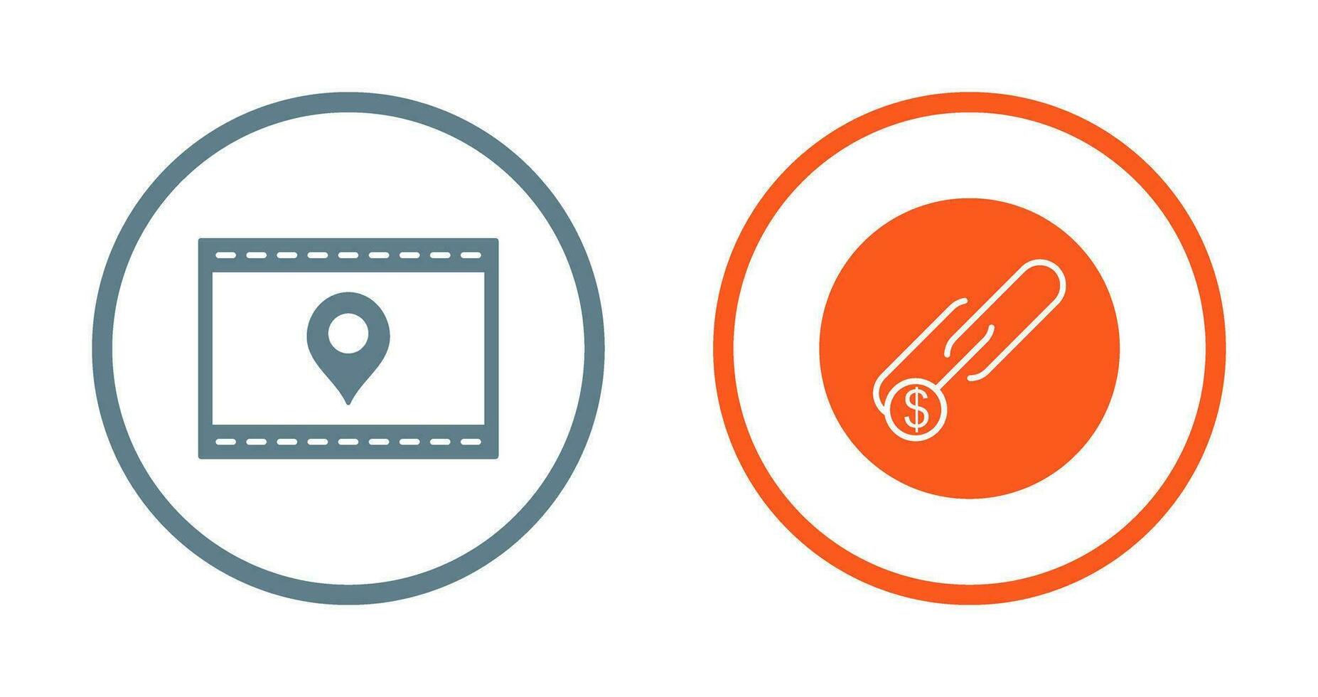 Location Web and Link Sales Icon vector