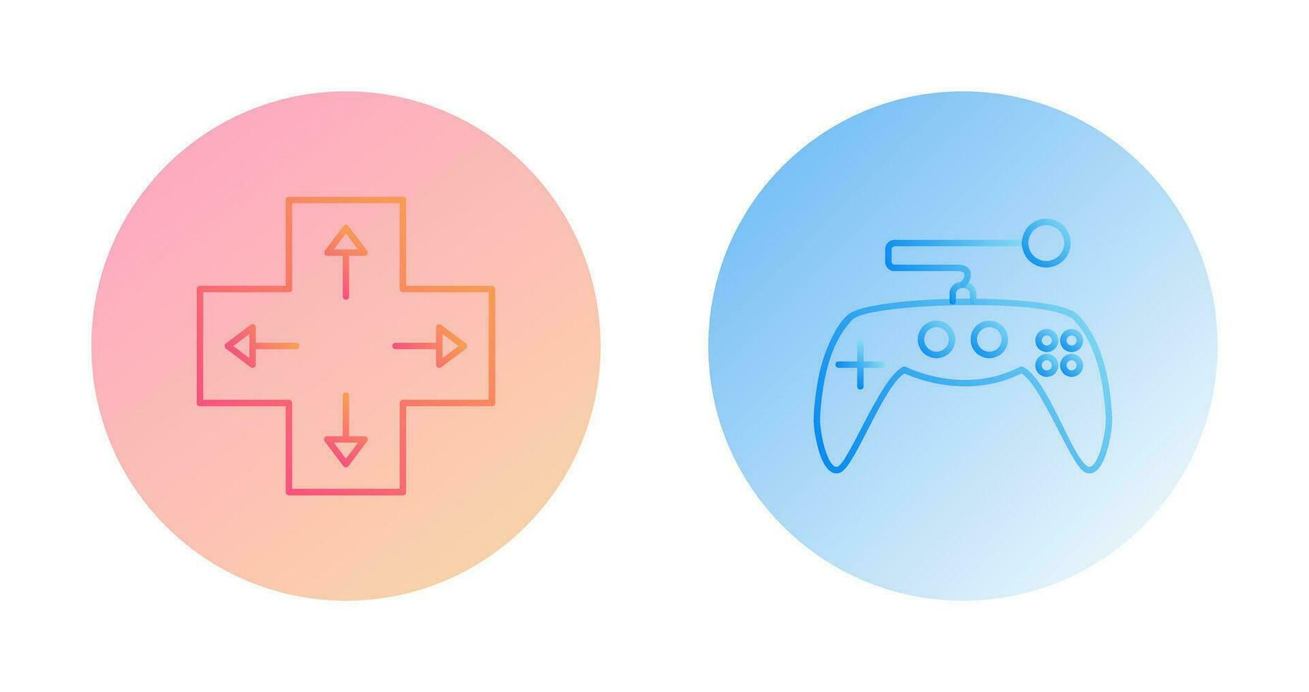 Direction Key and Gaming Control Icon vector