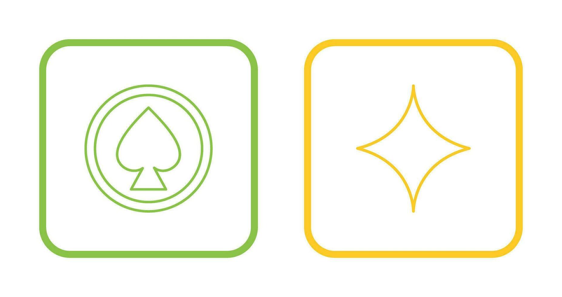 Spade and Diamond Icon vector