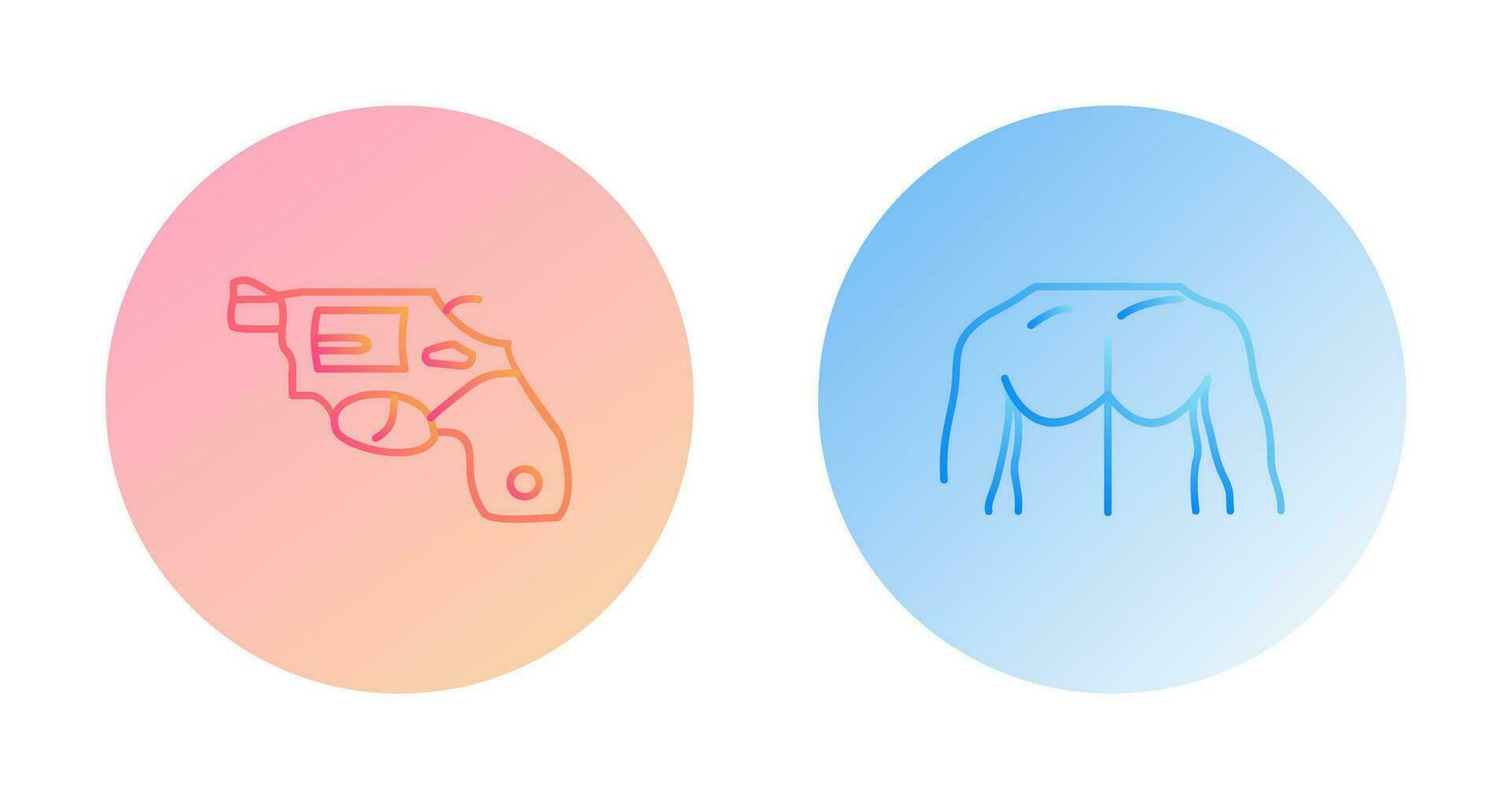 Revolver and Chest Icon vector