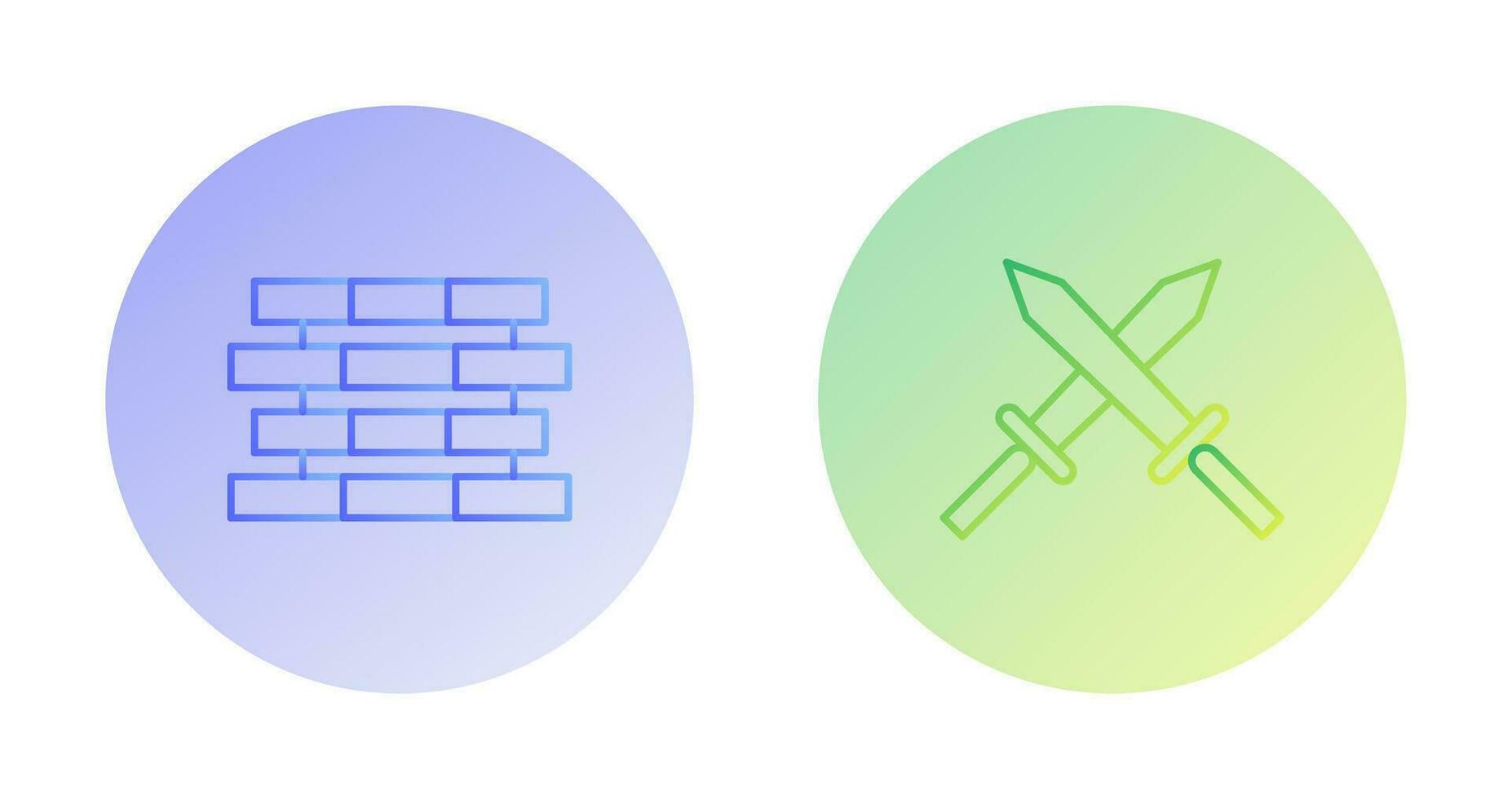 Bricks and Sword Icon vector