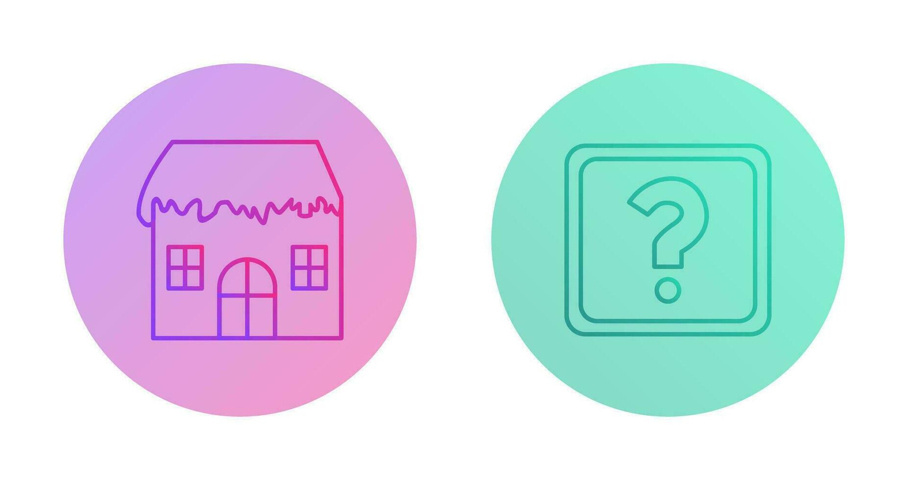 House with Snow and Question Mark Icon vector