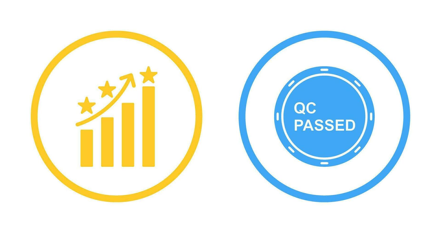 Reputation Management and QC Passed Icon vector