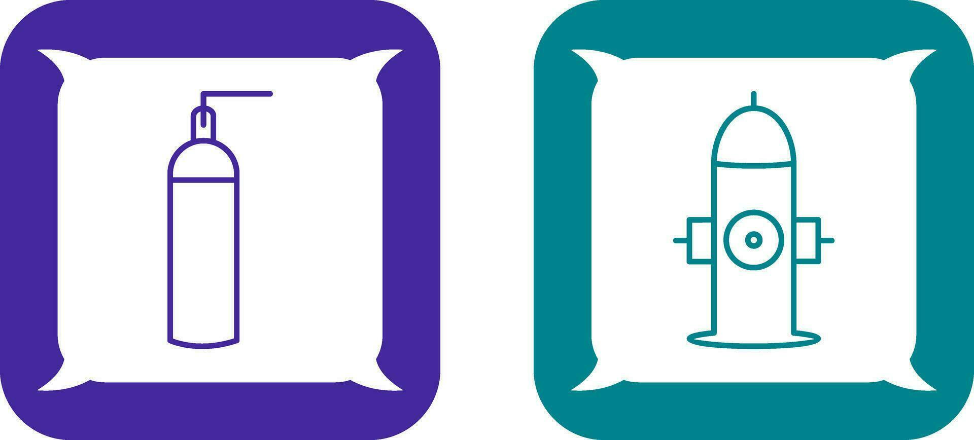 hydrant and oxygen tank  Icon vector