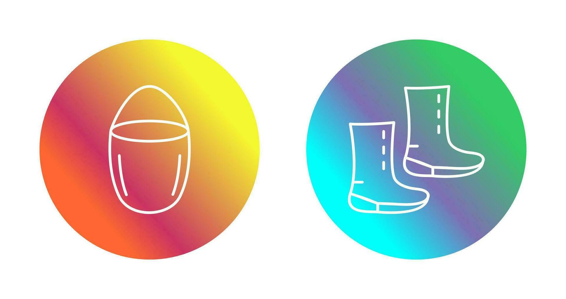 water bucket and boots Icon vector