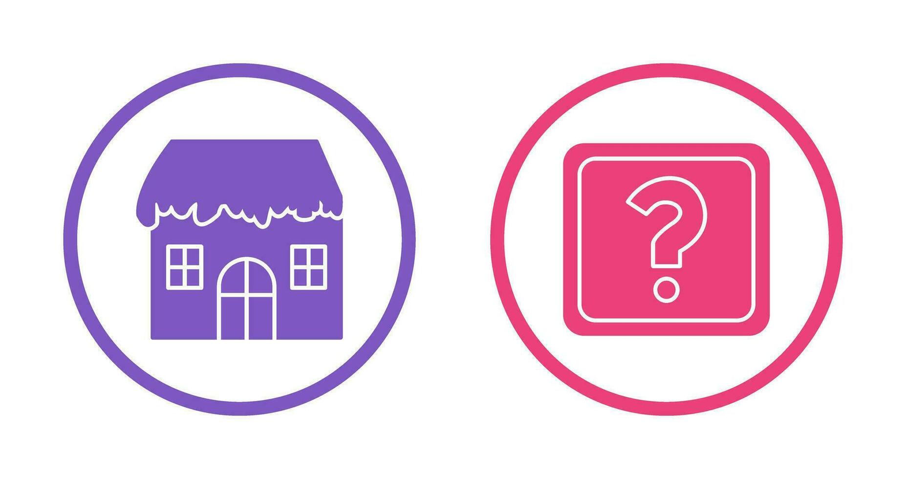House with Snow and Question Mark Icon vector
