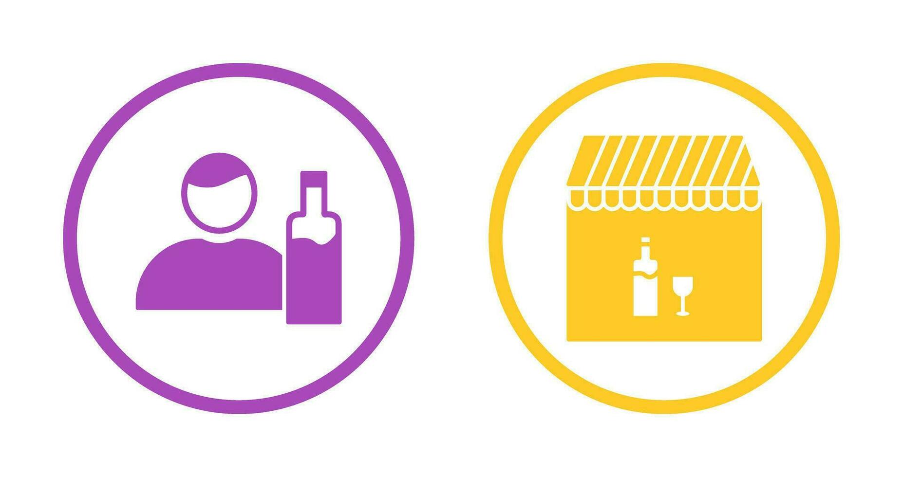 man drink and Cafe bar Icon vector