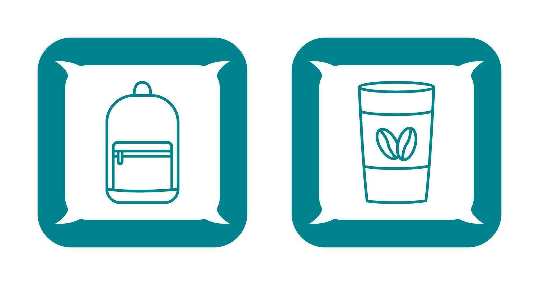 Backpack and Coffee Icon vector