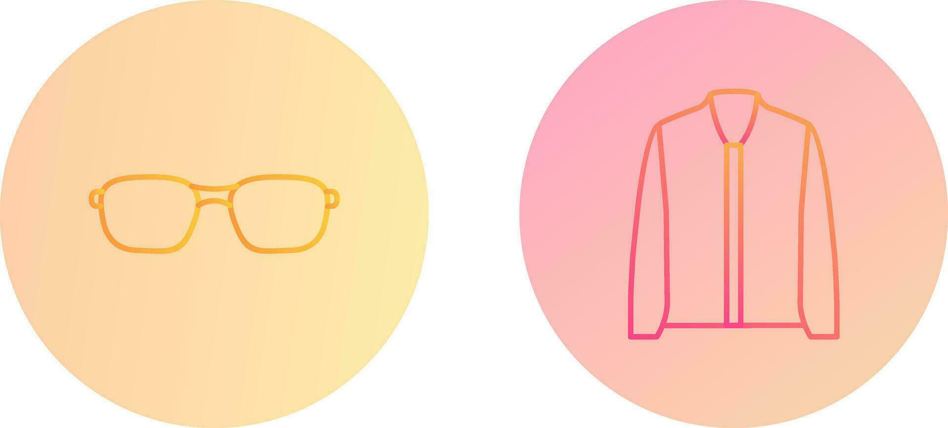 Glasses and Jacket Icon vector