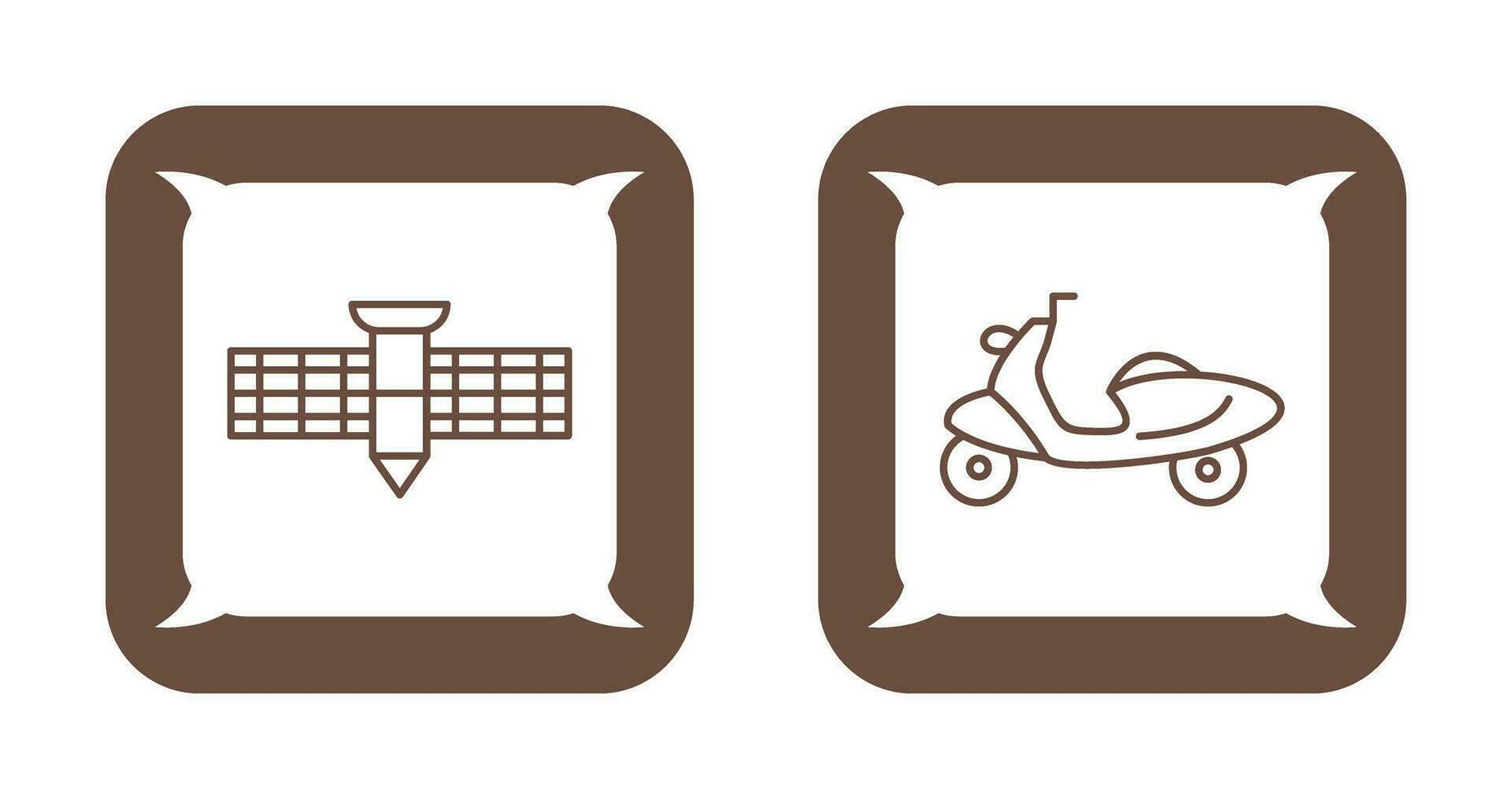 Scooter and Satellite Icon vector
