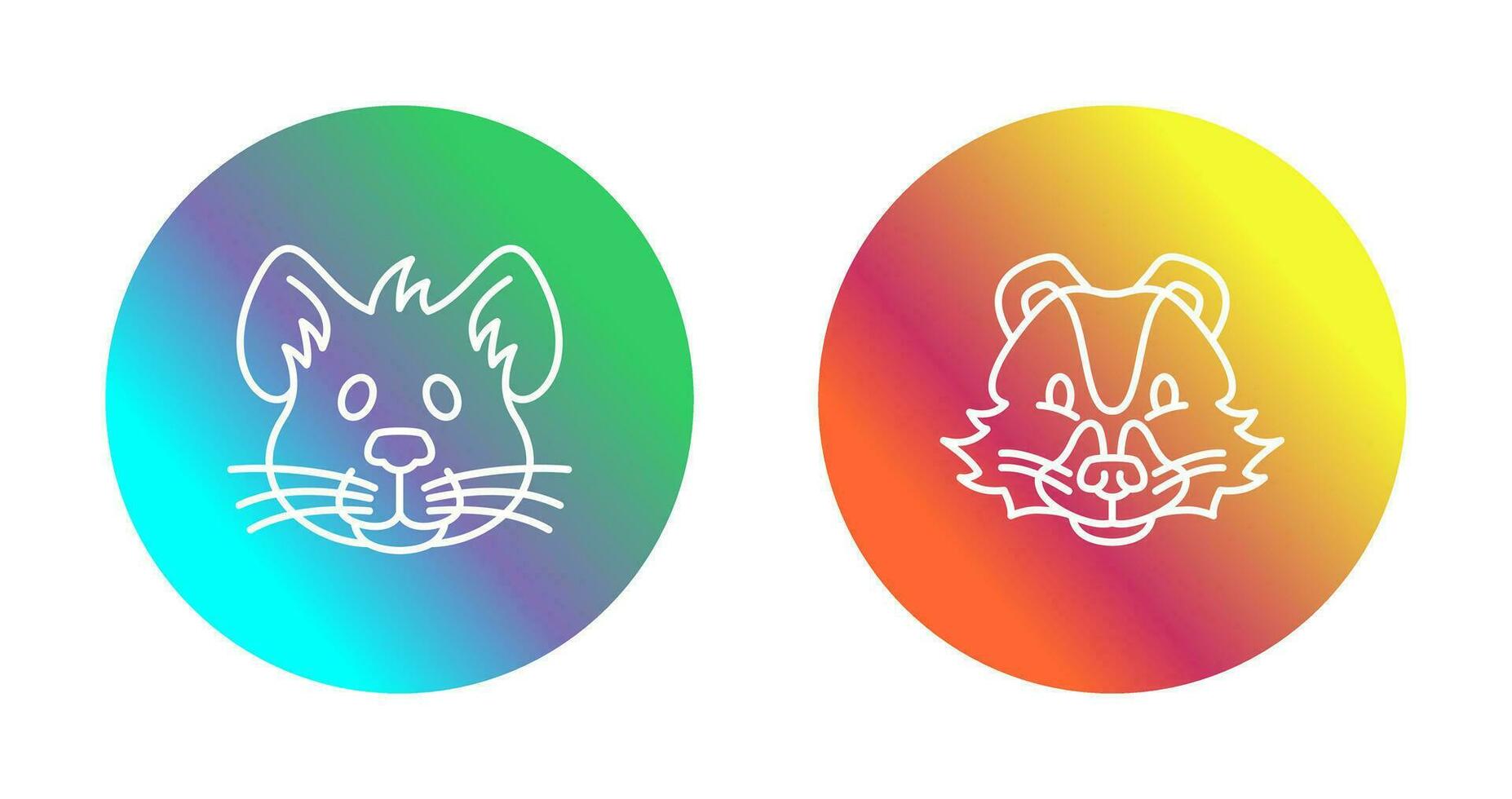 Mouse and Skunk Icon vector