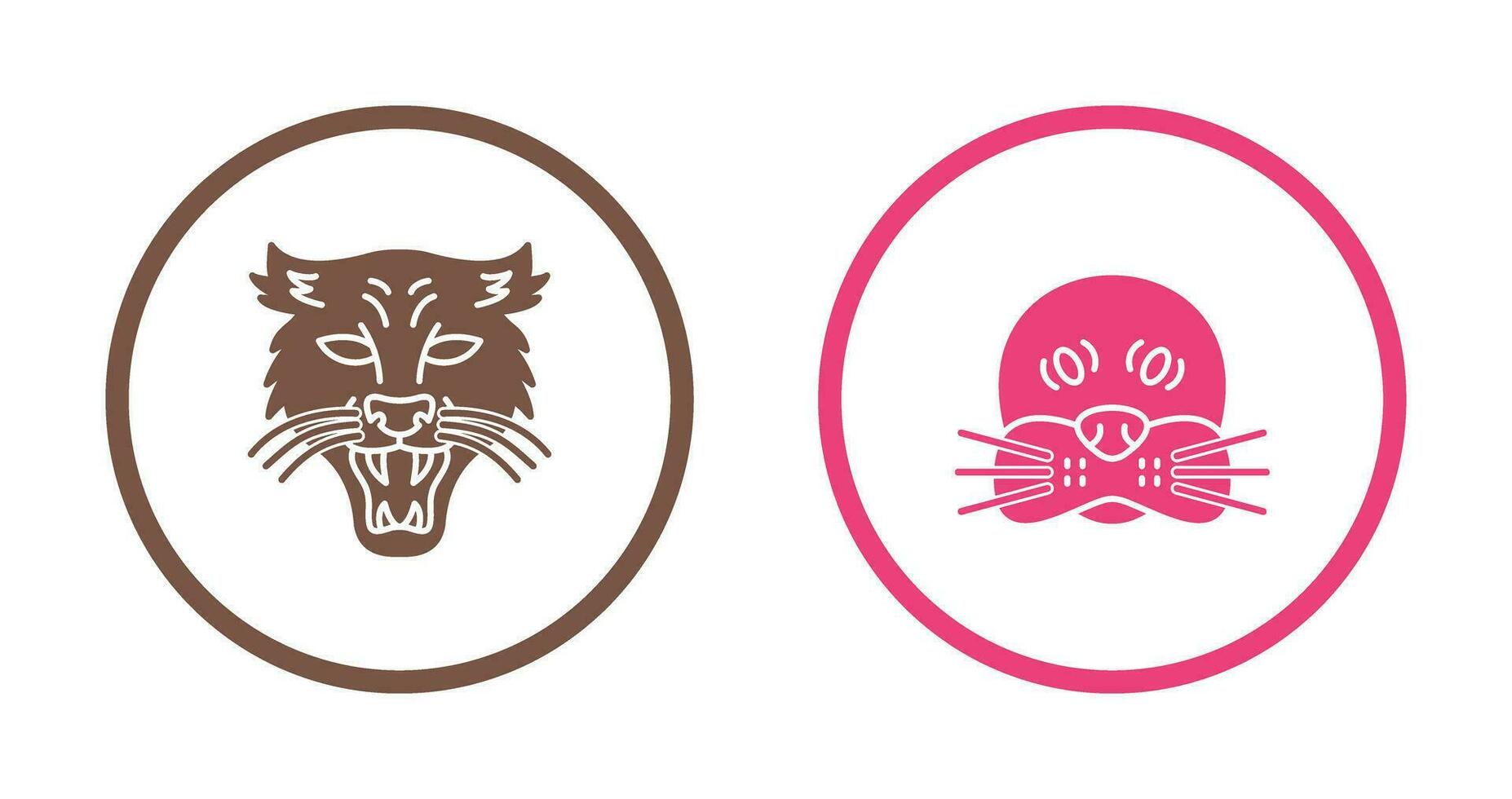 Puma and seal Icon vector