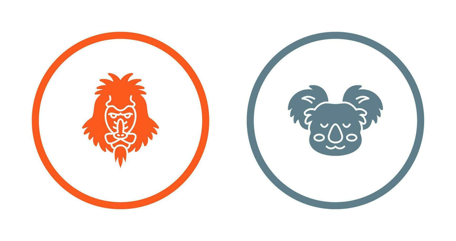 Mandrill and Koala Icon vector