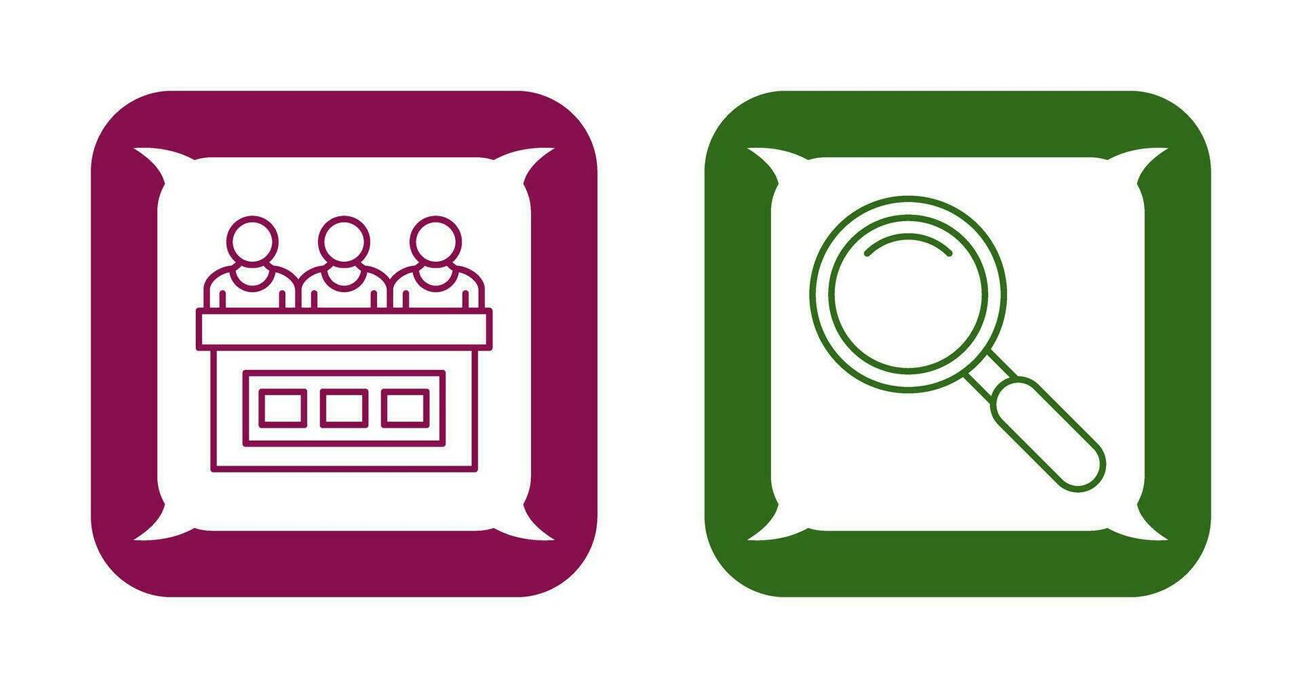 Jury and Magnifiying Icon vector