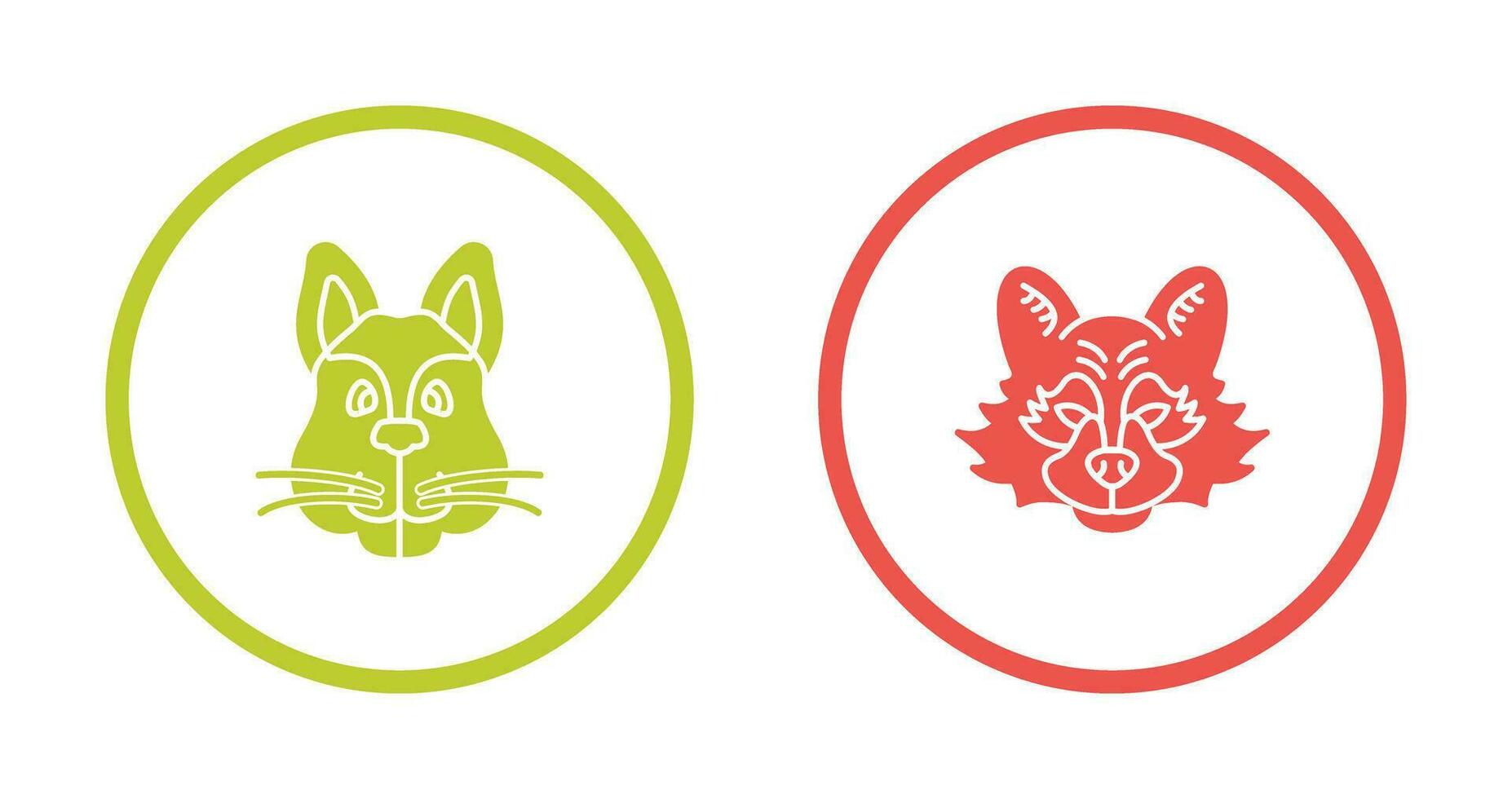 Squirrel and Raccoon Icon vector