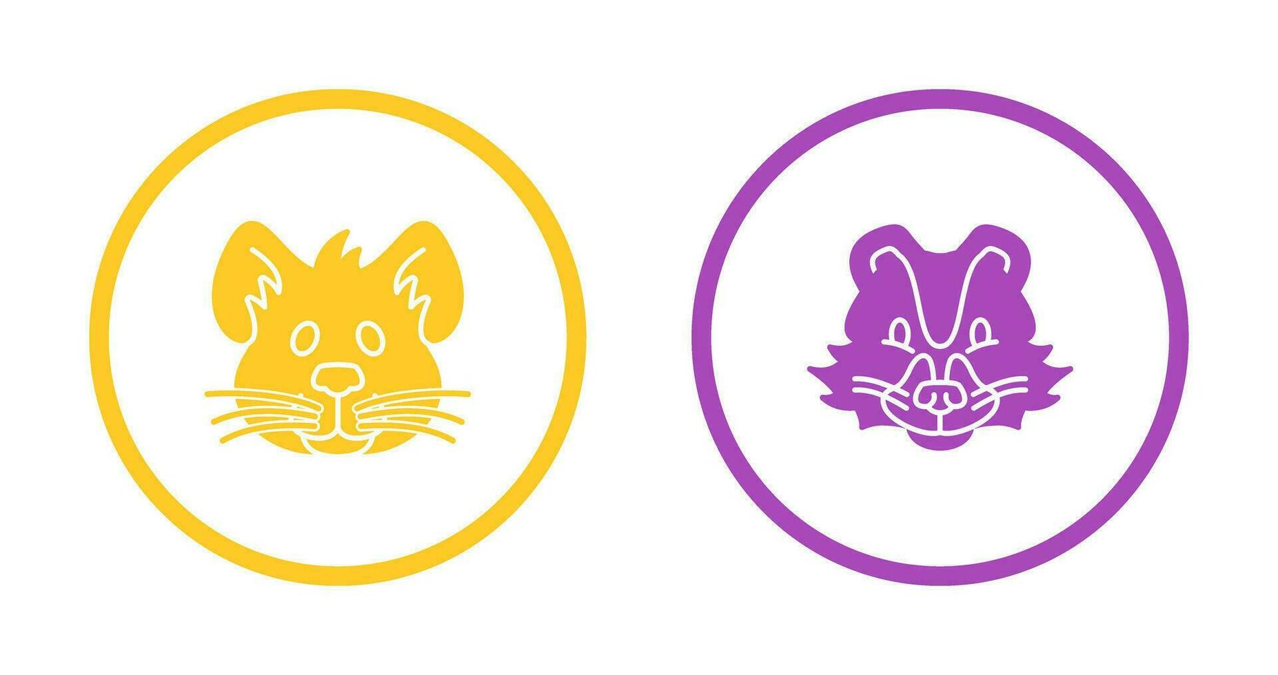 Mouse and Skunk Icon vector