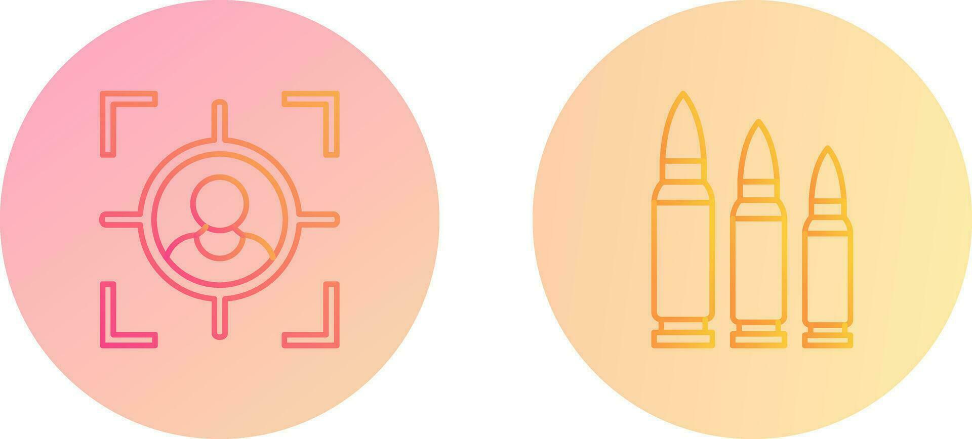 Target and Bullets Icon vector