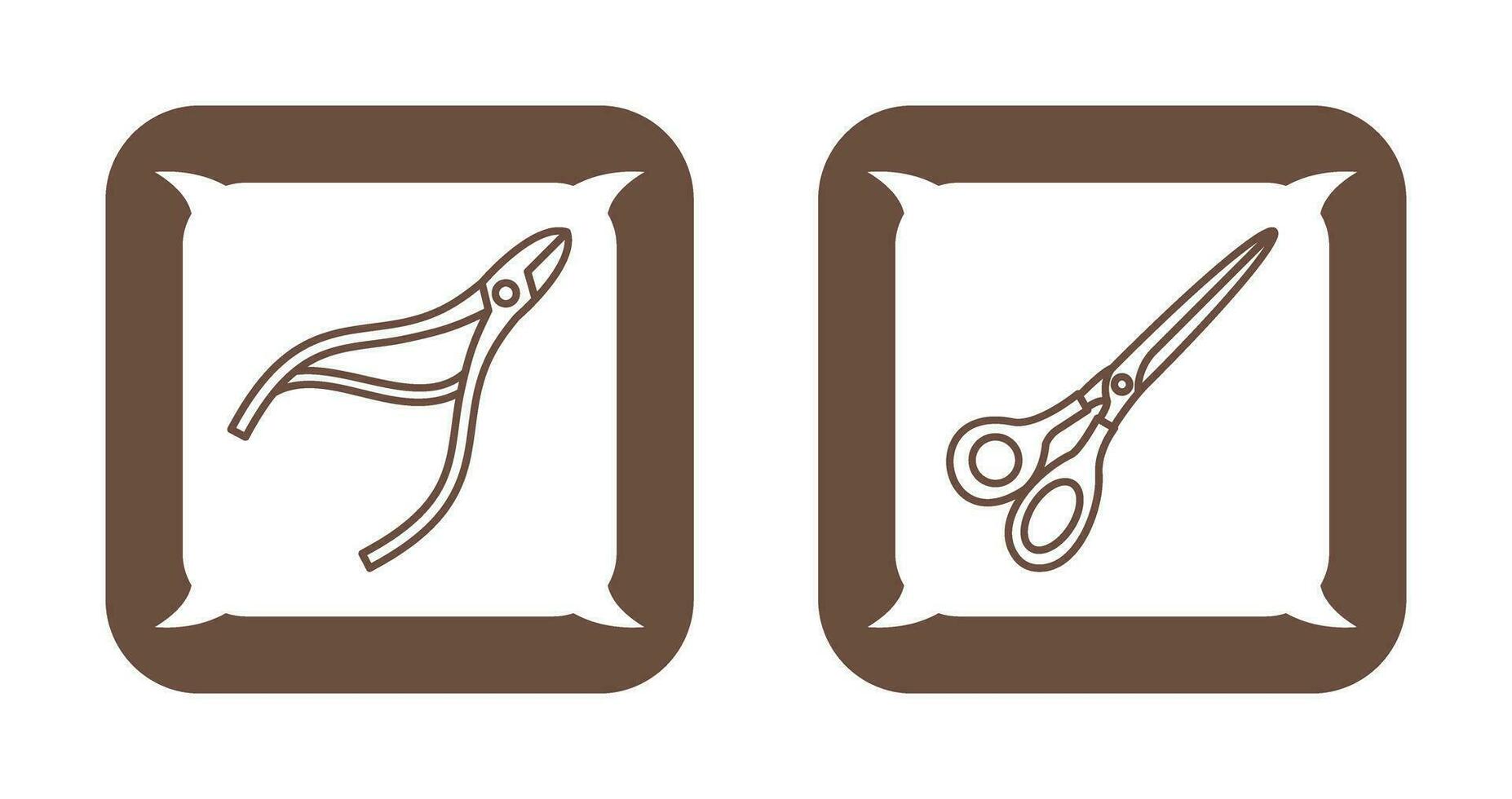 Nippers and Scissors Icon vector