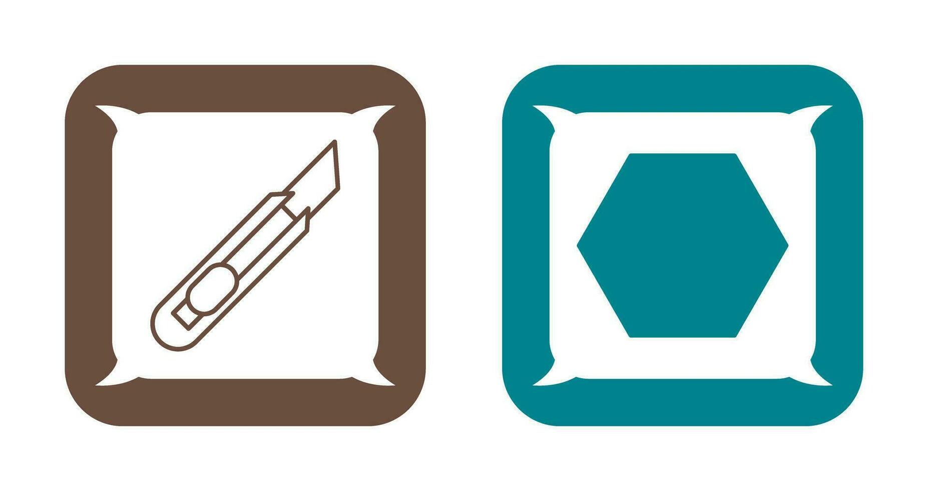 Stationary Kinfe and Nut Icon vector