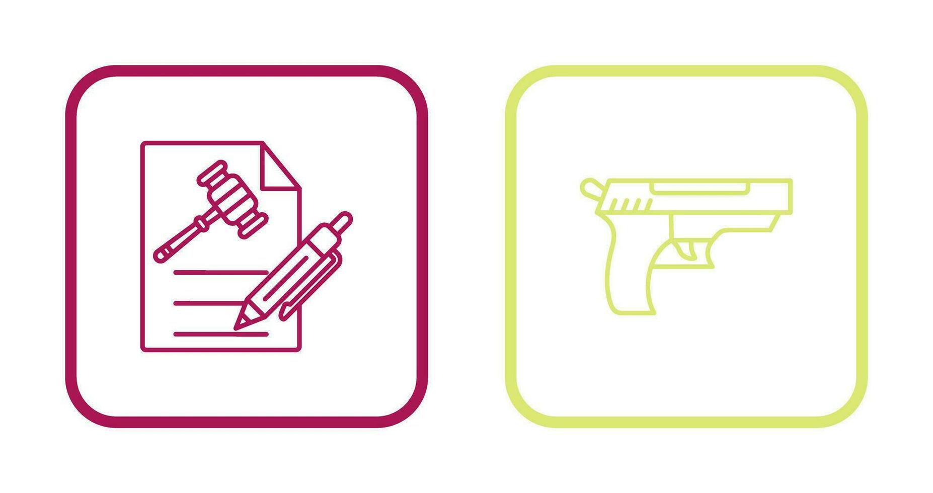 archivo y pistola icono vector