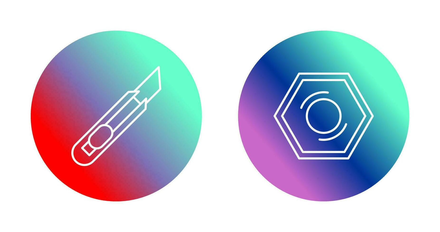 Stationary Kinfe and Nut Icon vector