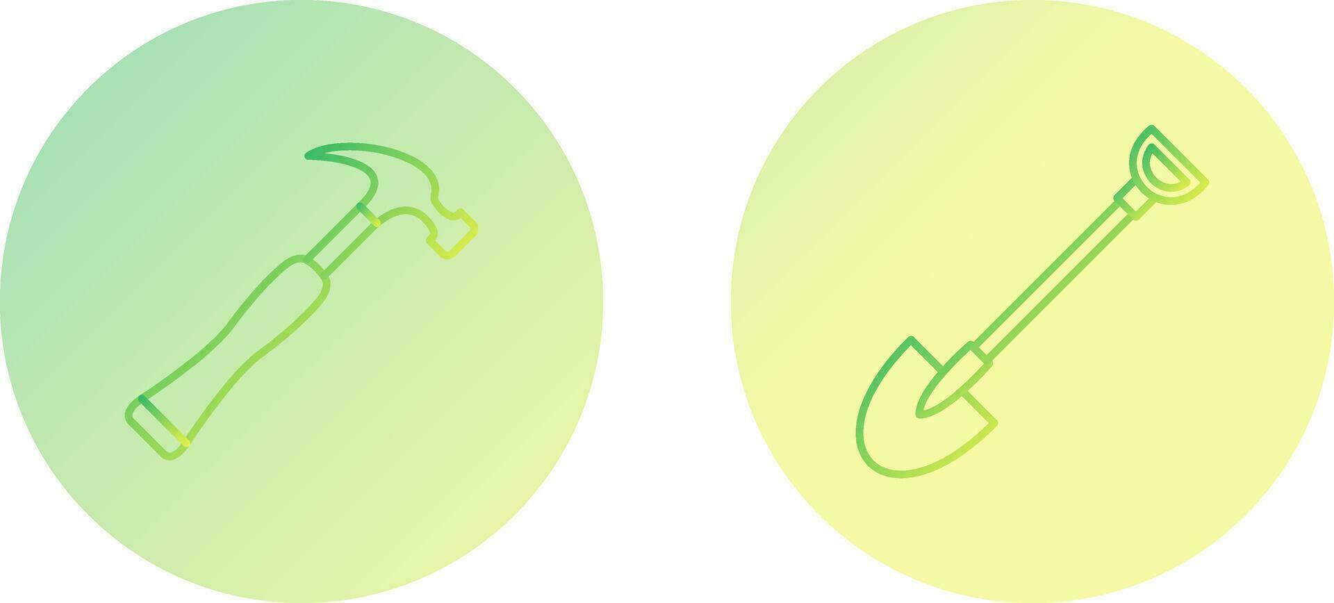 Shovel and Nail Icon vector