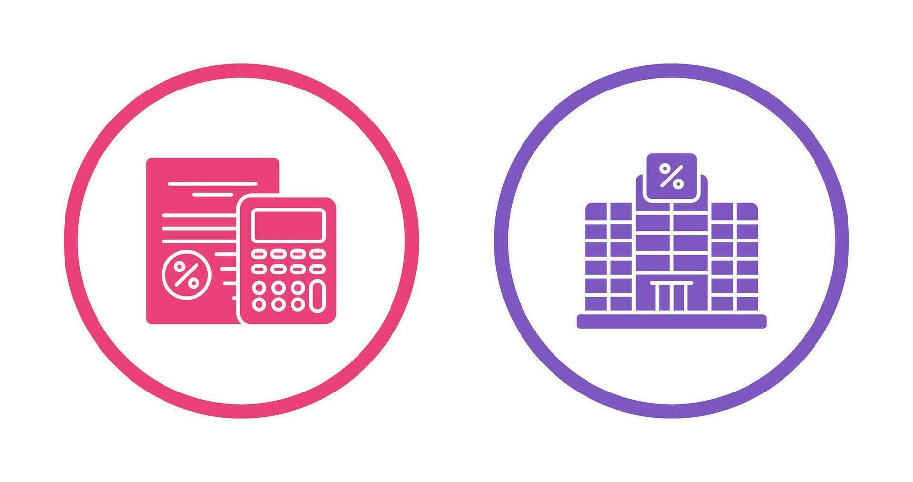 Tax and Building Icon vector