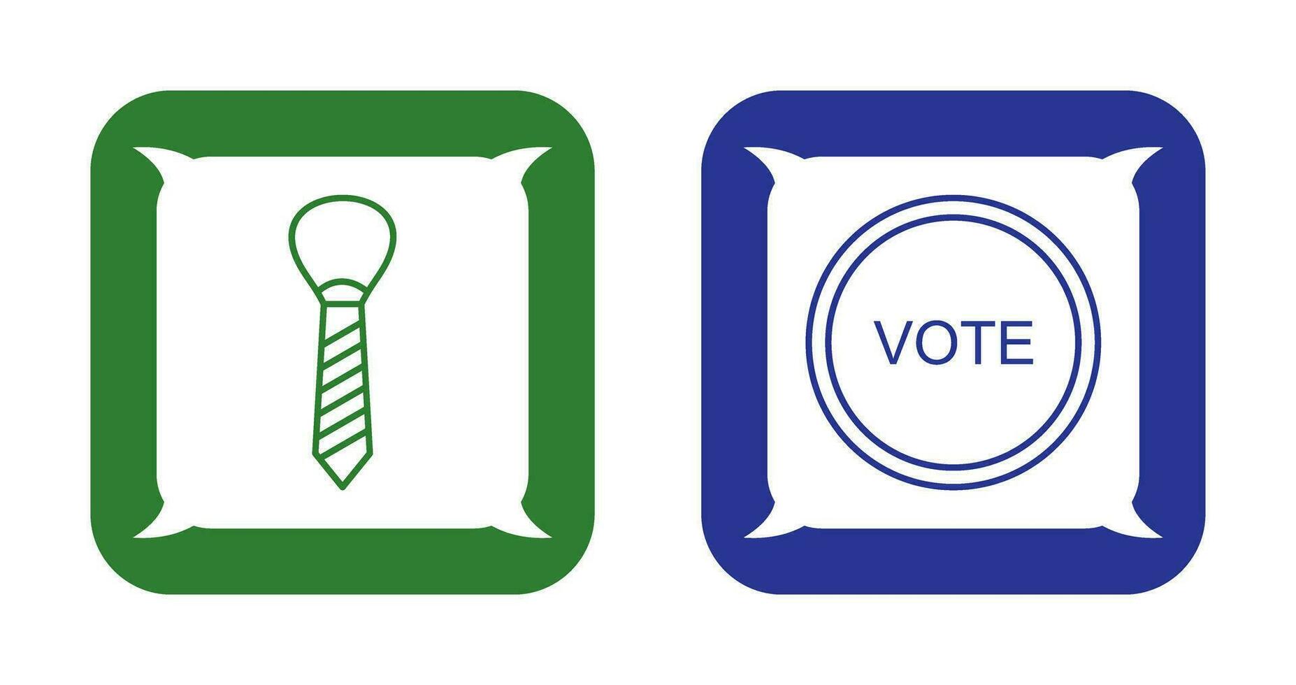 Corbata y votar enlace icono vector