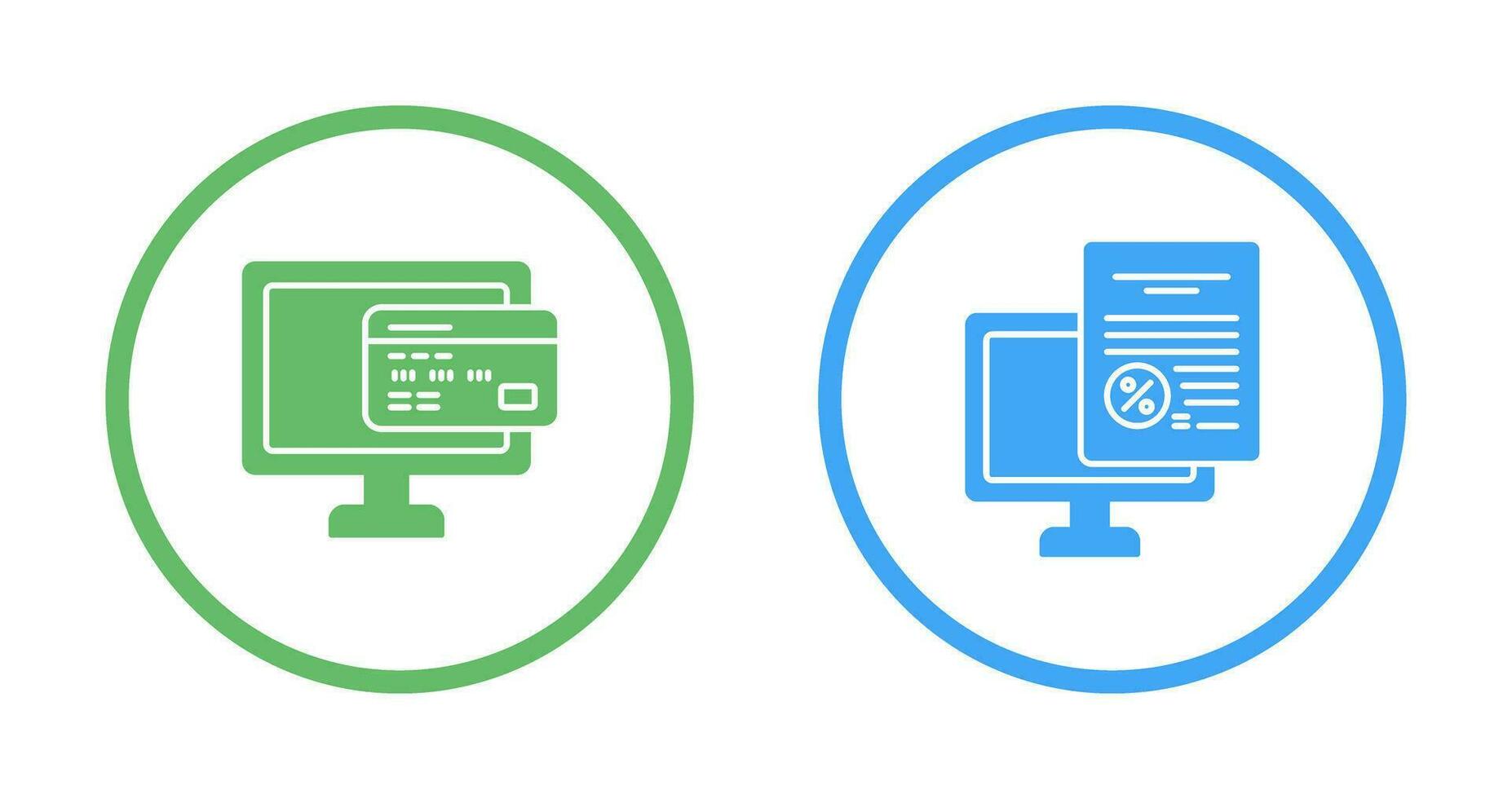 Online Payment and Online Tax Icon vector