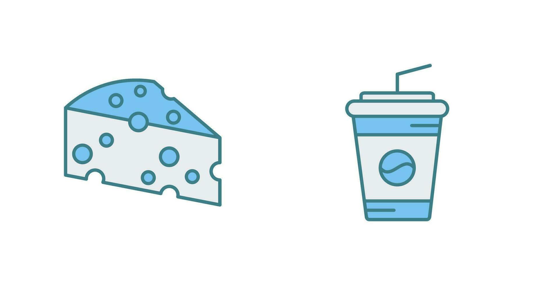 queso y soda icono vector