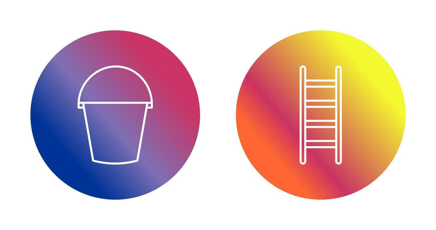 Water Bucket and Ladder Icon vector