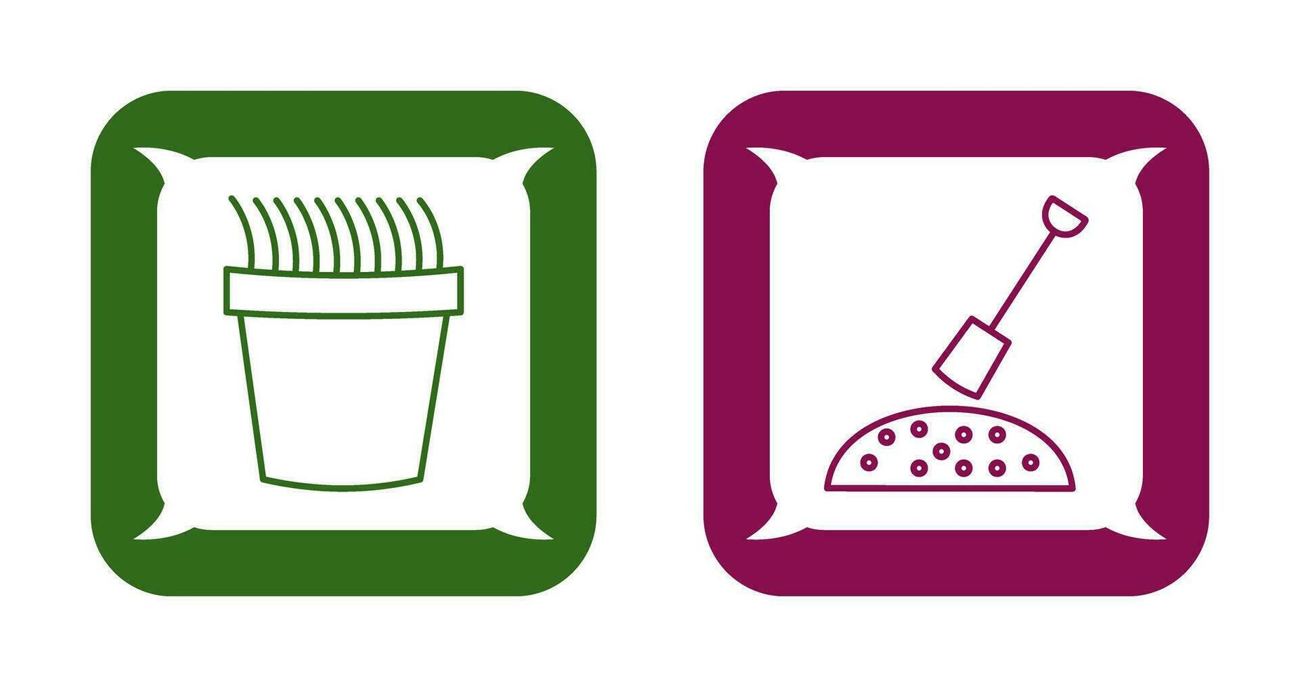 Gress Pot and Gardening Icon vector