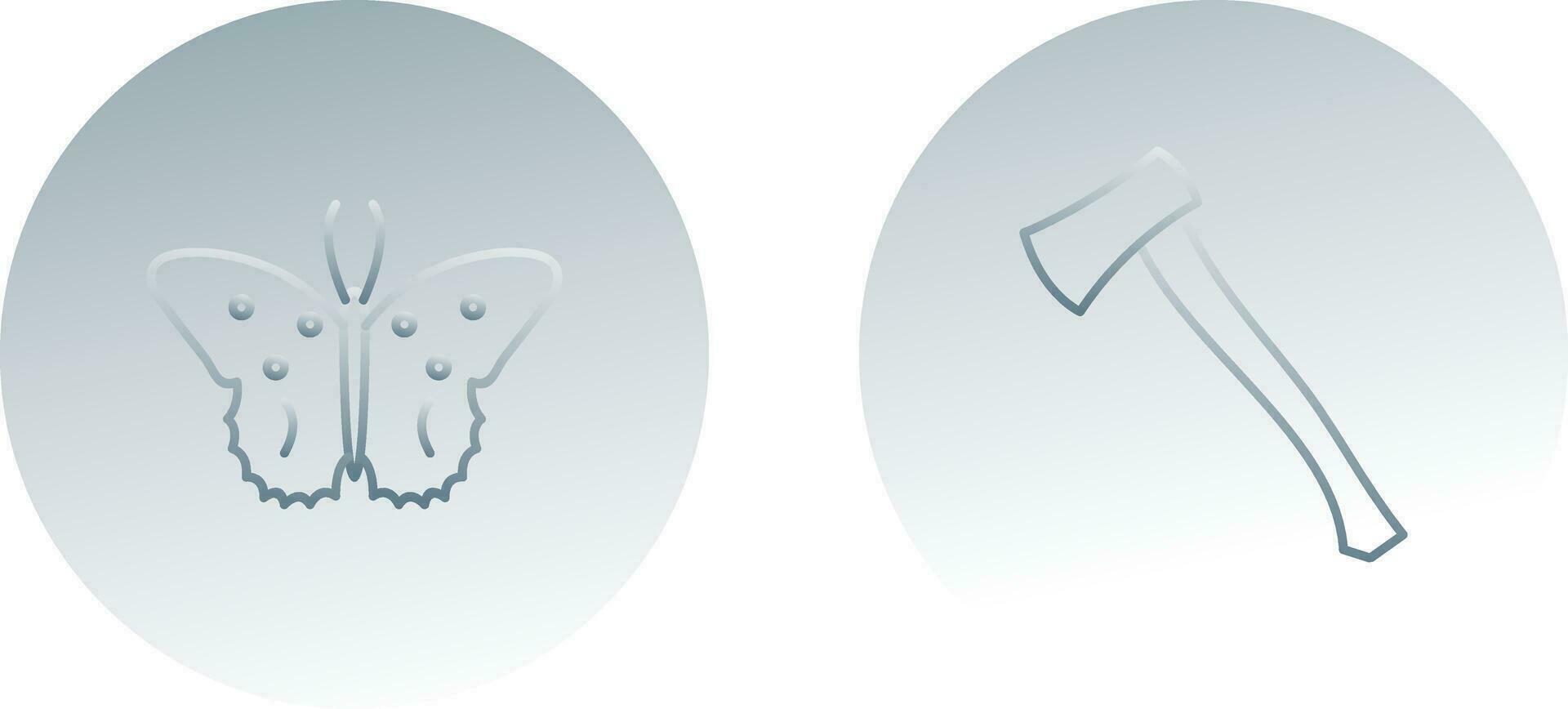 Butterfly and Wood Cutter Icon vector