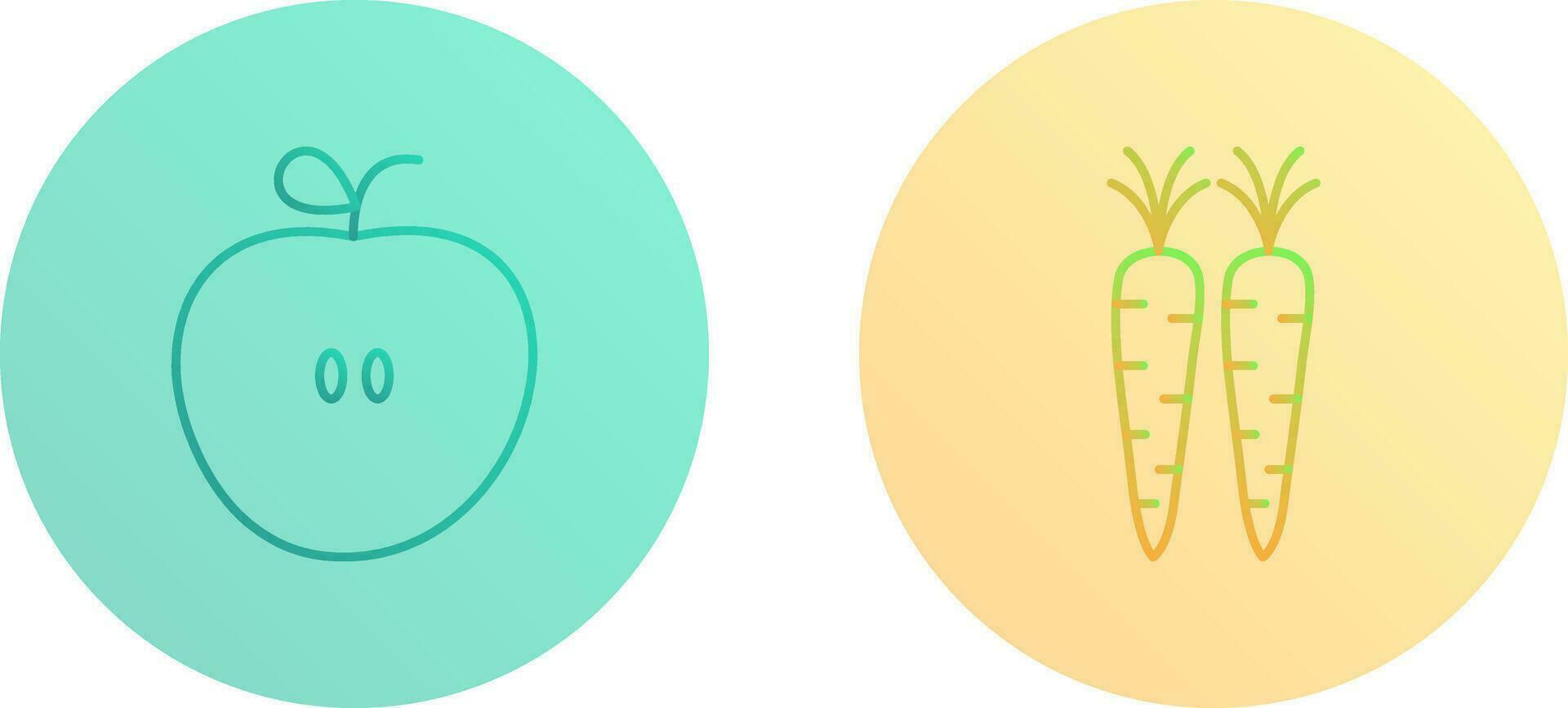 Apples and Carrots Icon vector